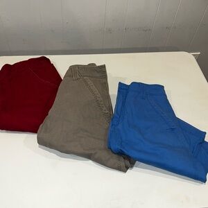 Mossimo Supply Co Men’s Shorts lot of 3 size 32 blue, red, & grey Chino shorts